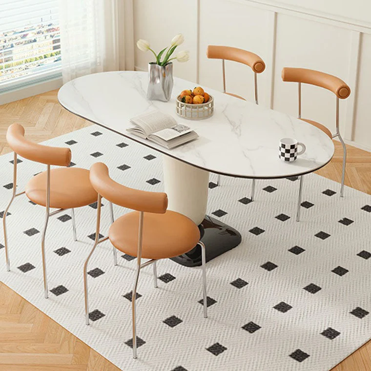 Elmer Dining Table, White Top, Oval - Image 2