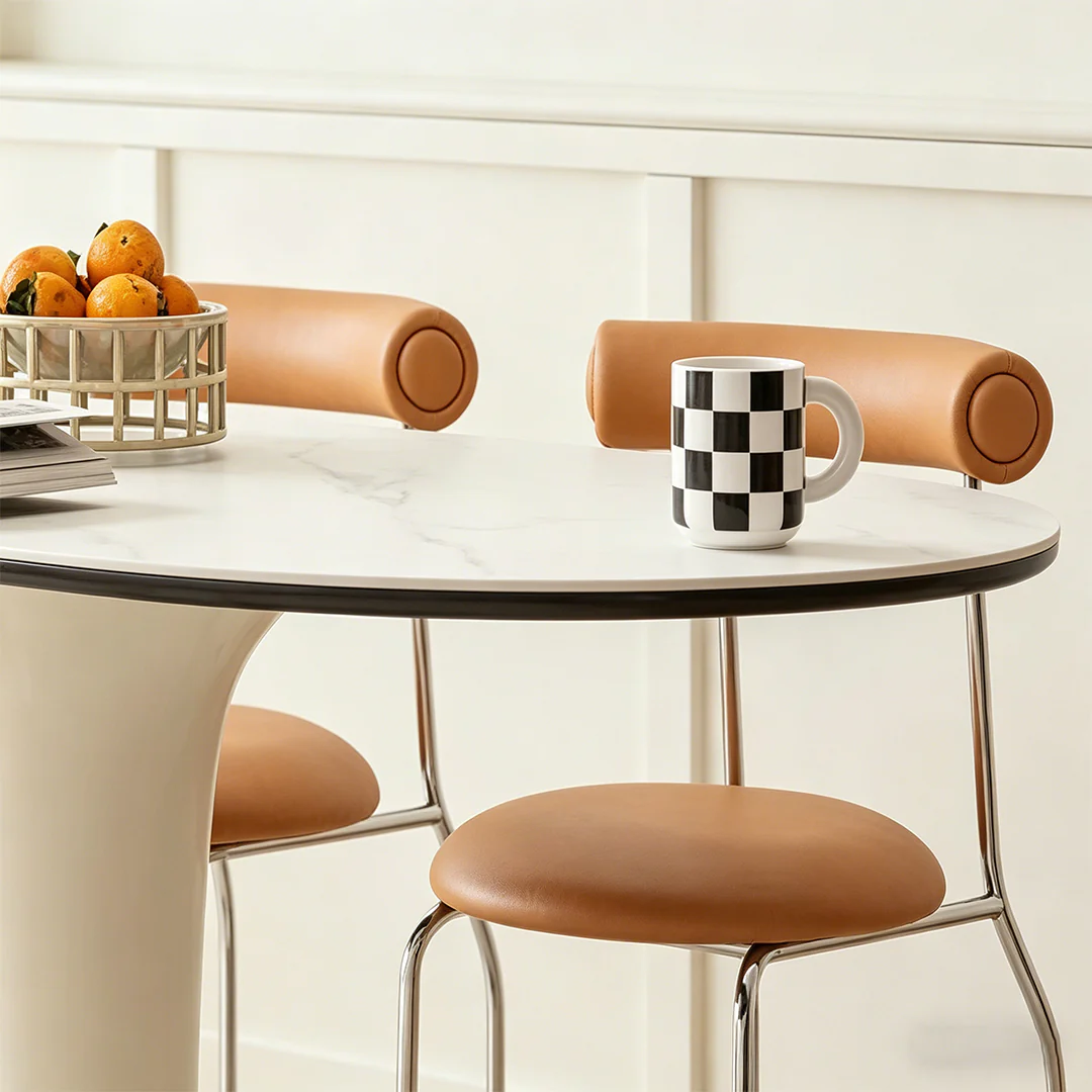 Elmer Dining Table, White Top, Oval - Image 4