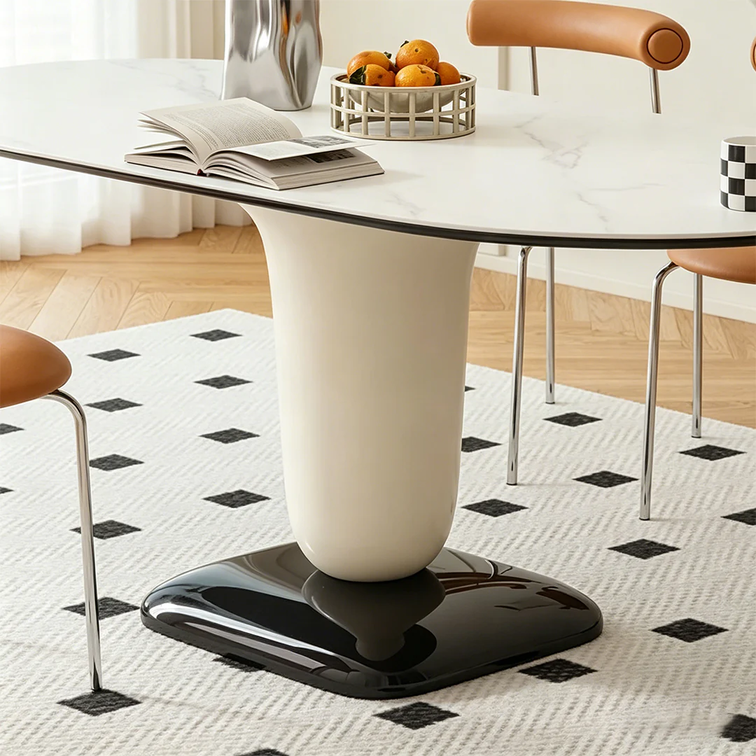 Elmer Dining Table, White Top, Oval - Image 5