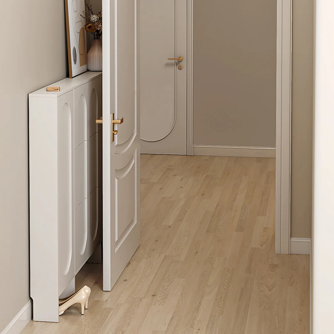 Emilio Slimline Shoe Storage For Hallway, Cream - Image 4