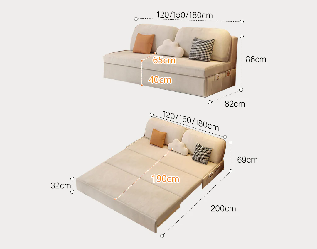 Emmanuel Two Seater Sofa Bed - Image 10
