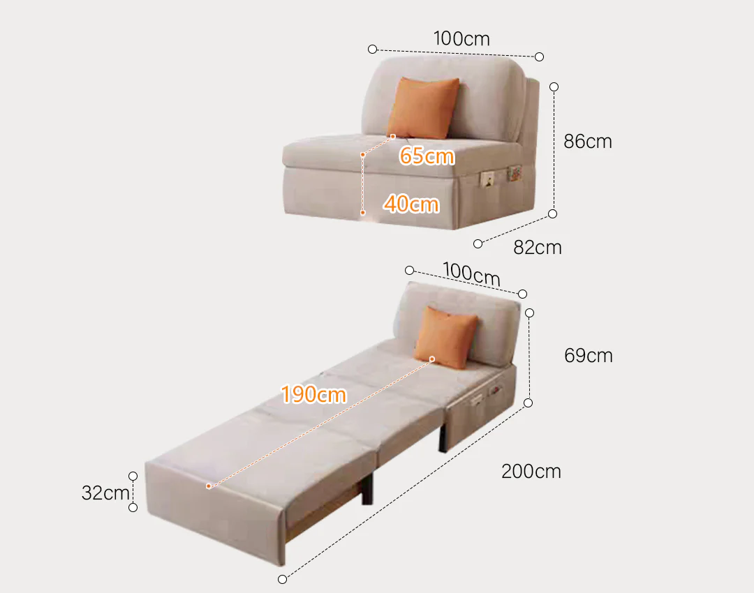 Emmanuel Two Seater Sofa Bed - Image 11