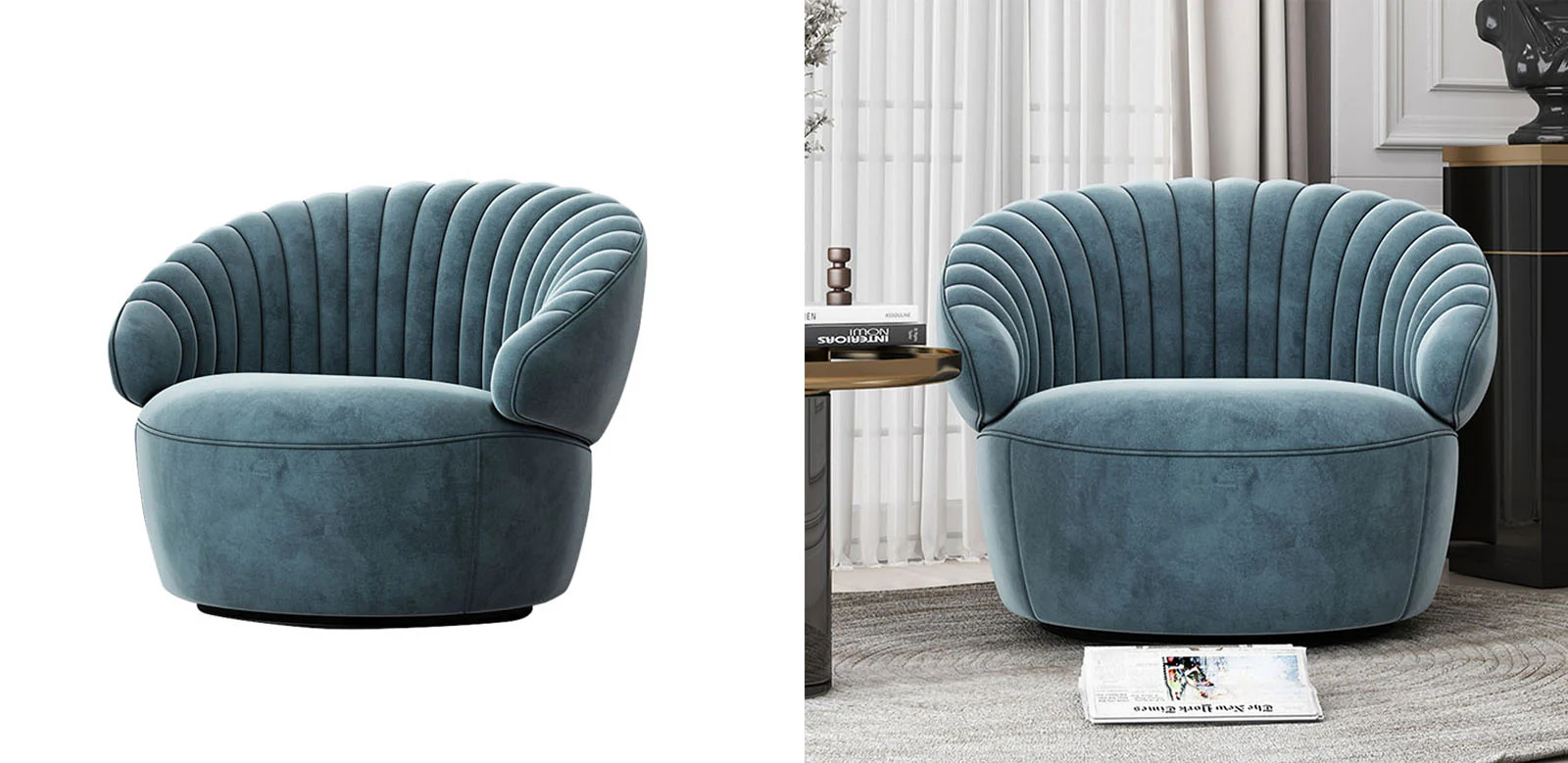 Enid Design Armchair, Velvet - Image 6
