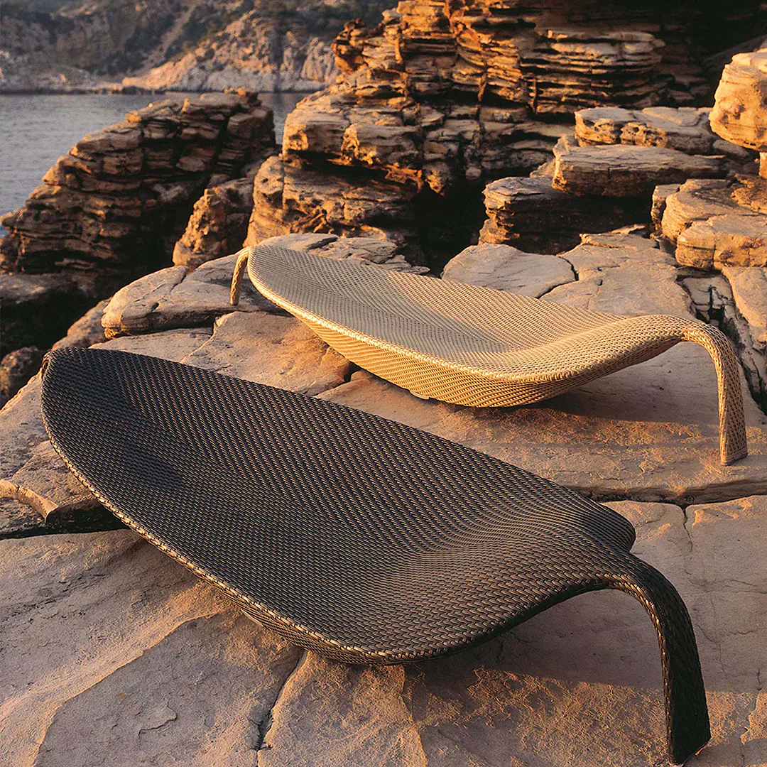 Escobar Garden Outdoor Sun Lounger, Rattan - Image 2