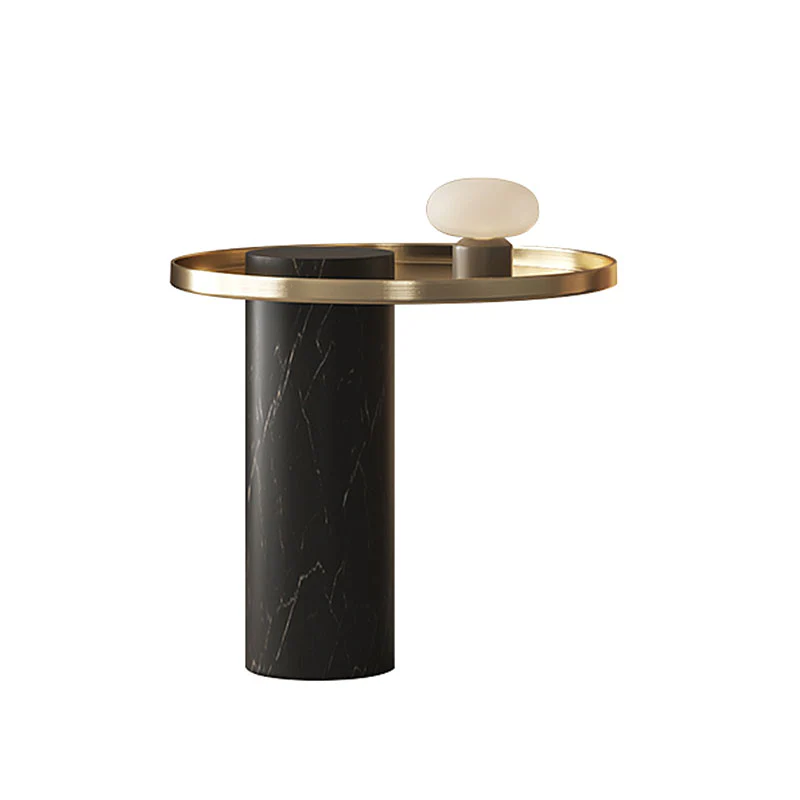 Eugene Side Table, Marble & Stainless Steel - Image 3