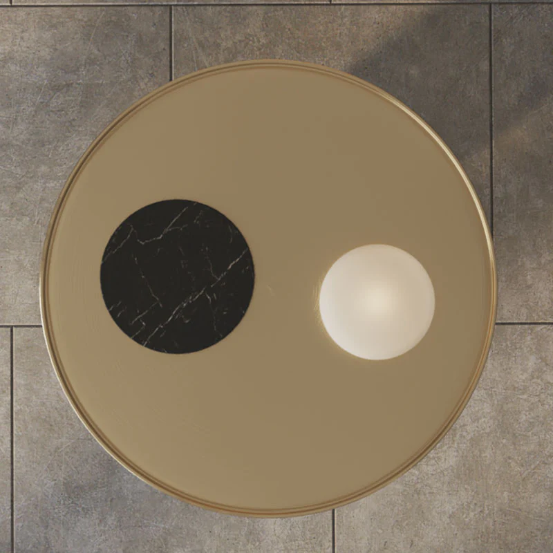 Eugene Side Table, Marble & Stainless Steel - Image 4