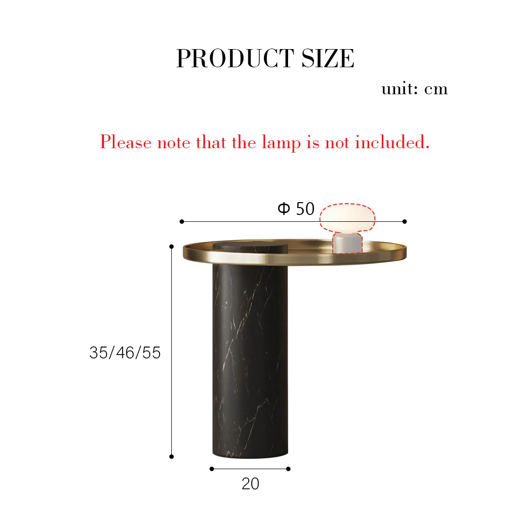 Eugene Side Table, Marble & Stainless Steel - Image 7