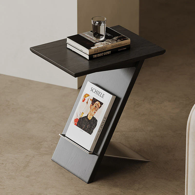 Eunice Side Table With Magazine Rack, Solid Wood - Image 5