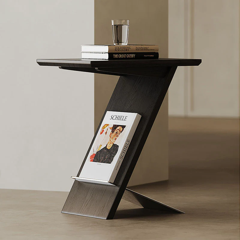 Eunice Side Table With Magazine Rack, Solid Wood - Image 6