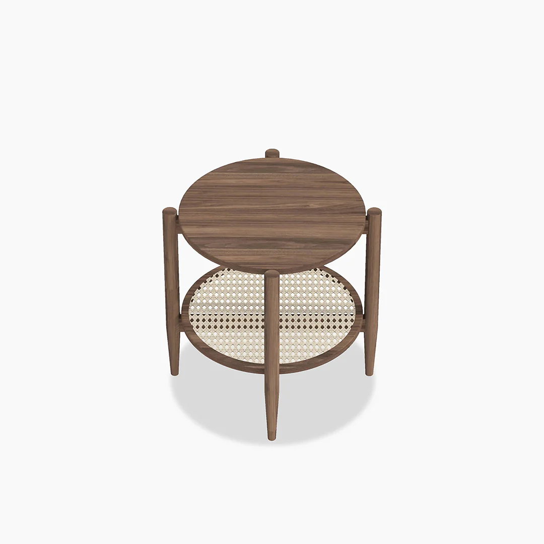 Fadli Round Side Table, Rattan - Image 2