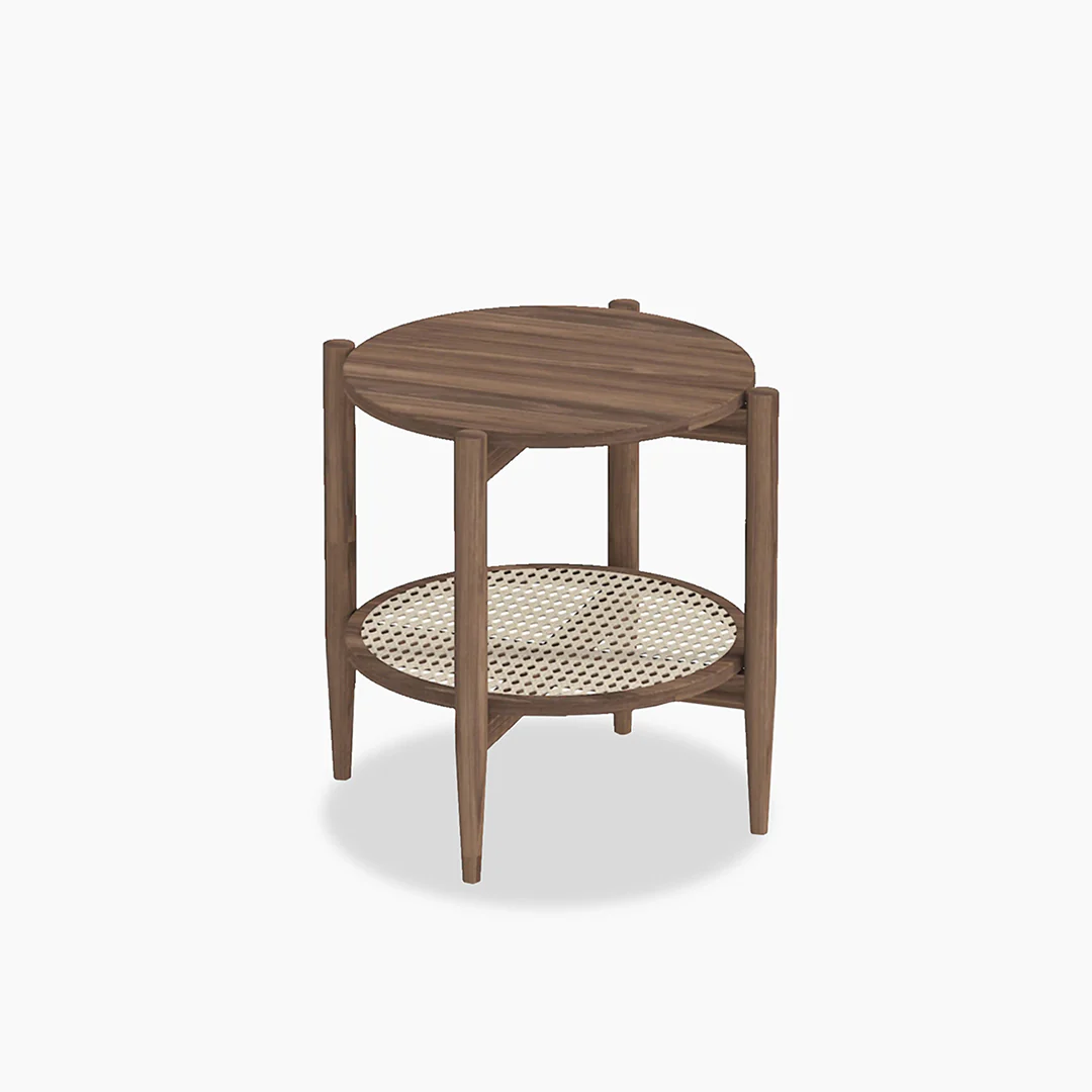 Fadli Round Side Table, Rattan - Image 4