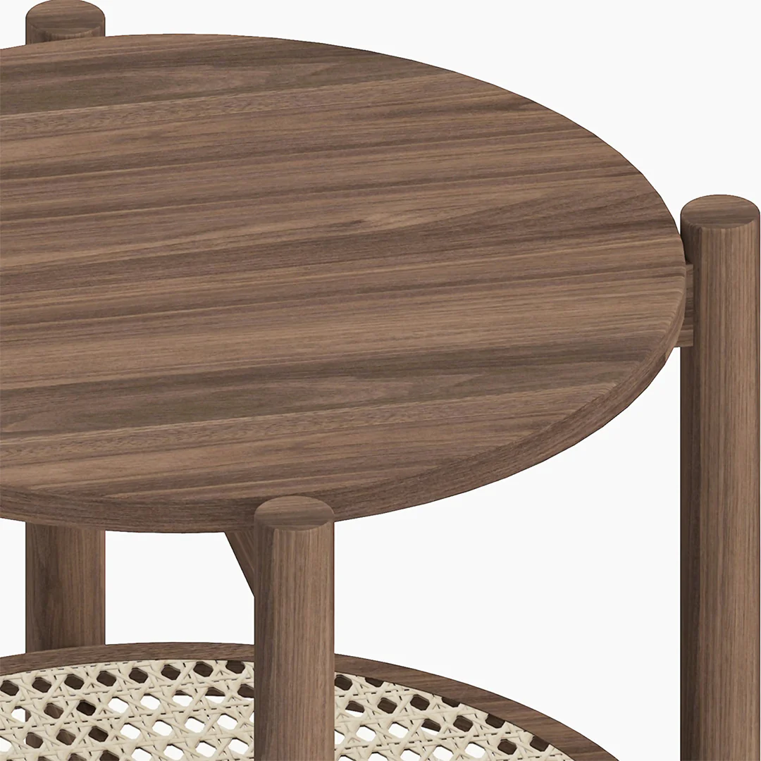 Fadli Round Side Table, Rattan - Image 7