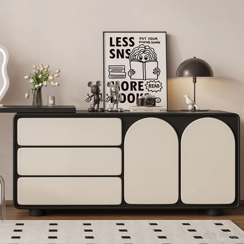 Fannie Dressing Table With Sideboard, Black & Cream - Image 3