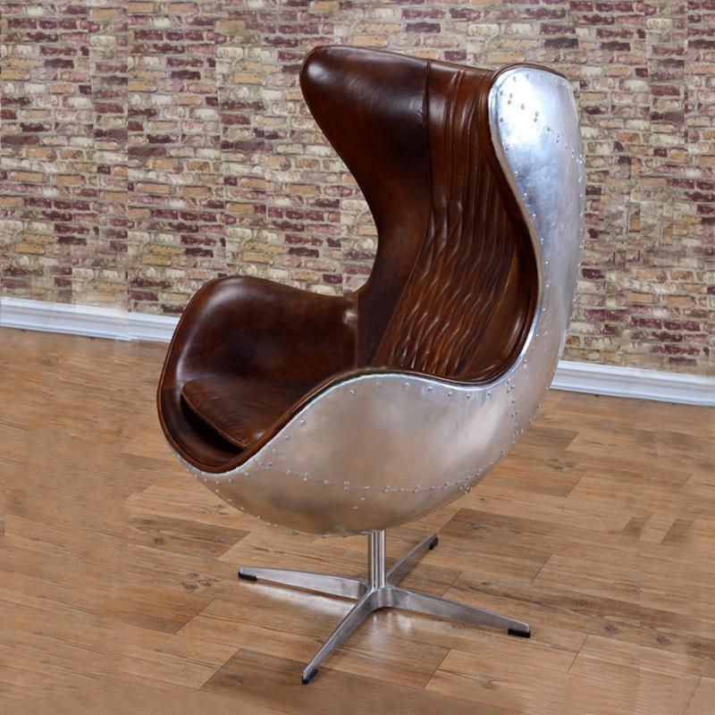 Fawkes Aviator Office Chair, Aluminium Shell - Image 3