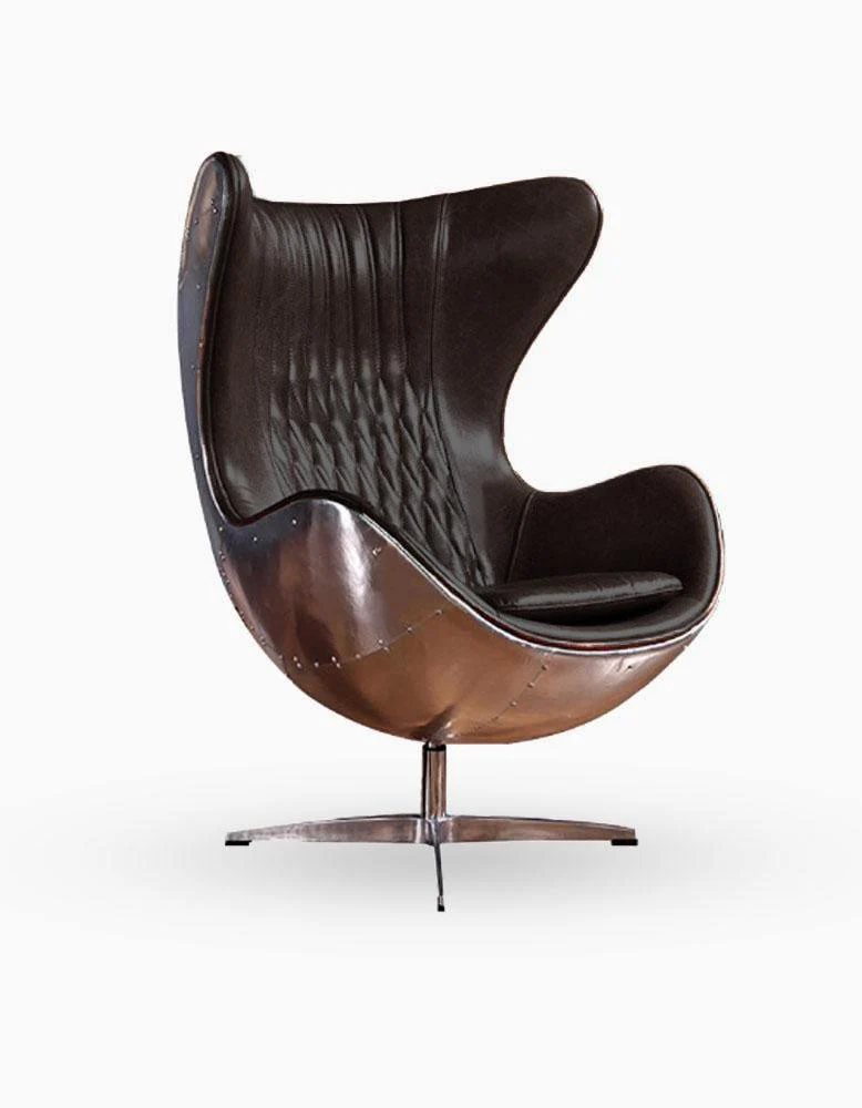 Fawkes Aviator Office Chair, Aluminium Shell - Image 5