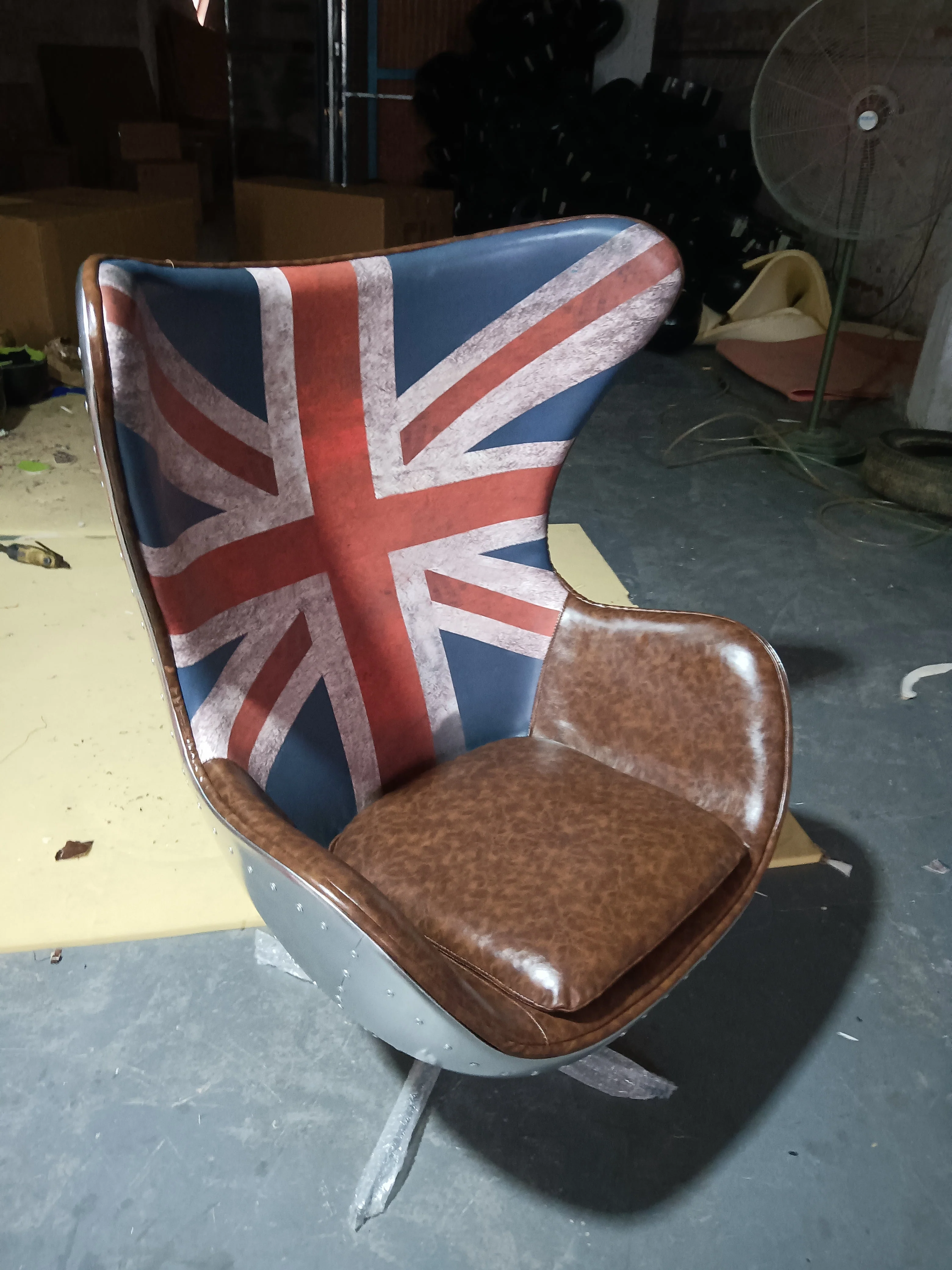 Fawkes Aviator Office Chair, Aluminium Shell - Image 6
