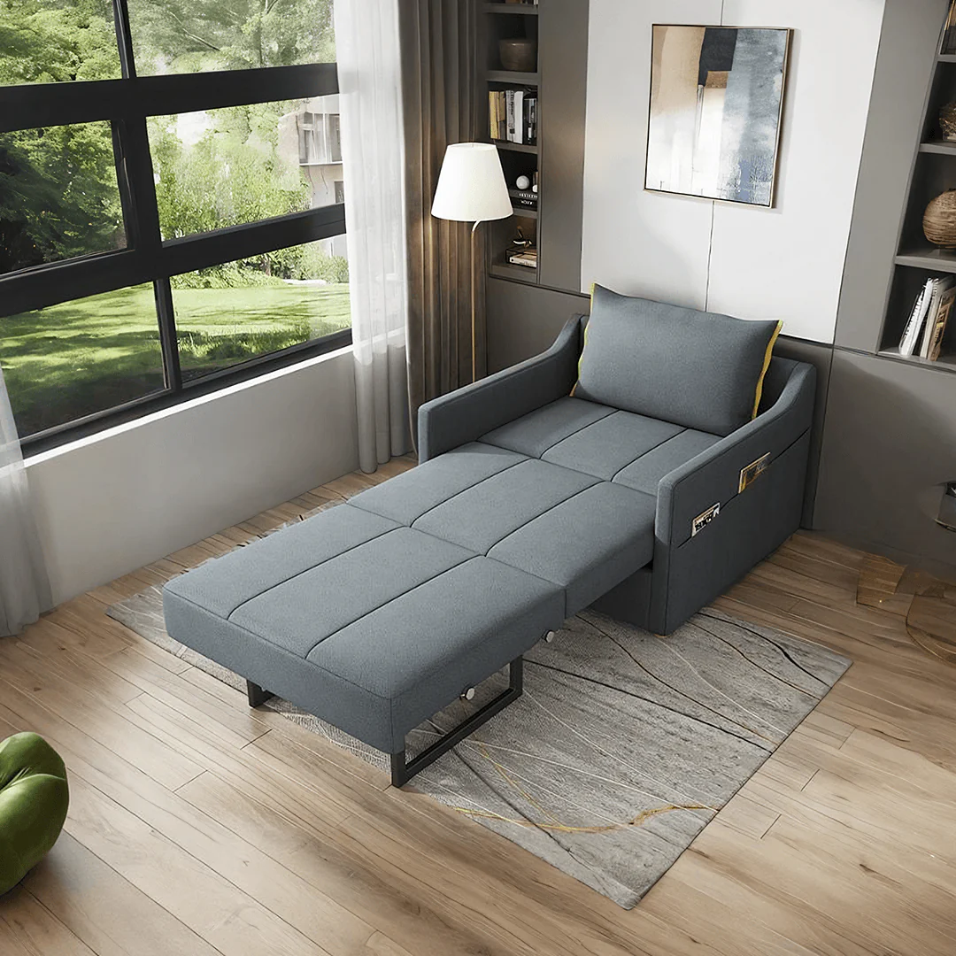 Fido Single Seater Sofa Bed, Dark Grey / 96cm (New/ Clearance) - Image 7