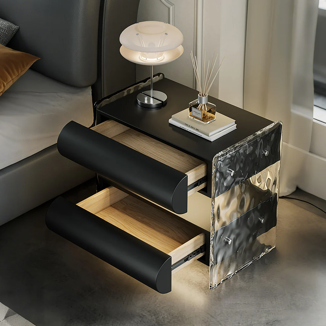 Figueroa Bedside Table With Storage & Light Strip - Image 3