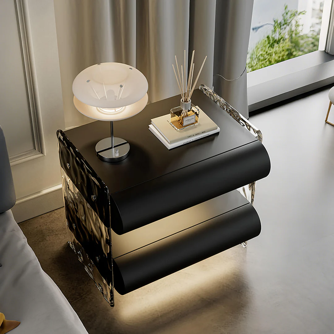 Figueroa Bedside Table With Storage & Light Strip - Image 4