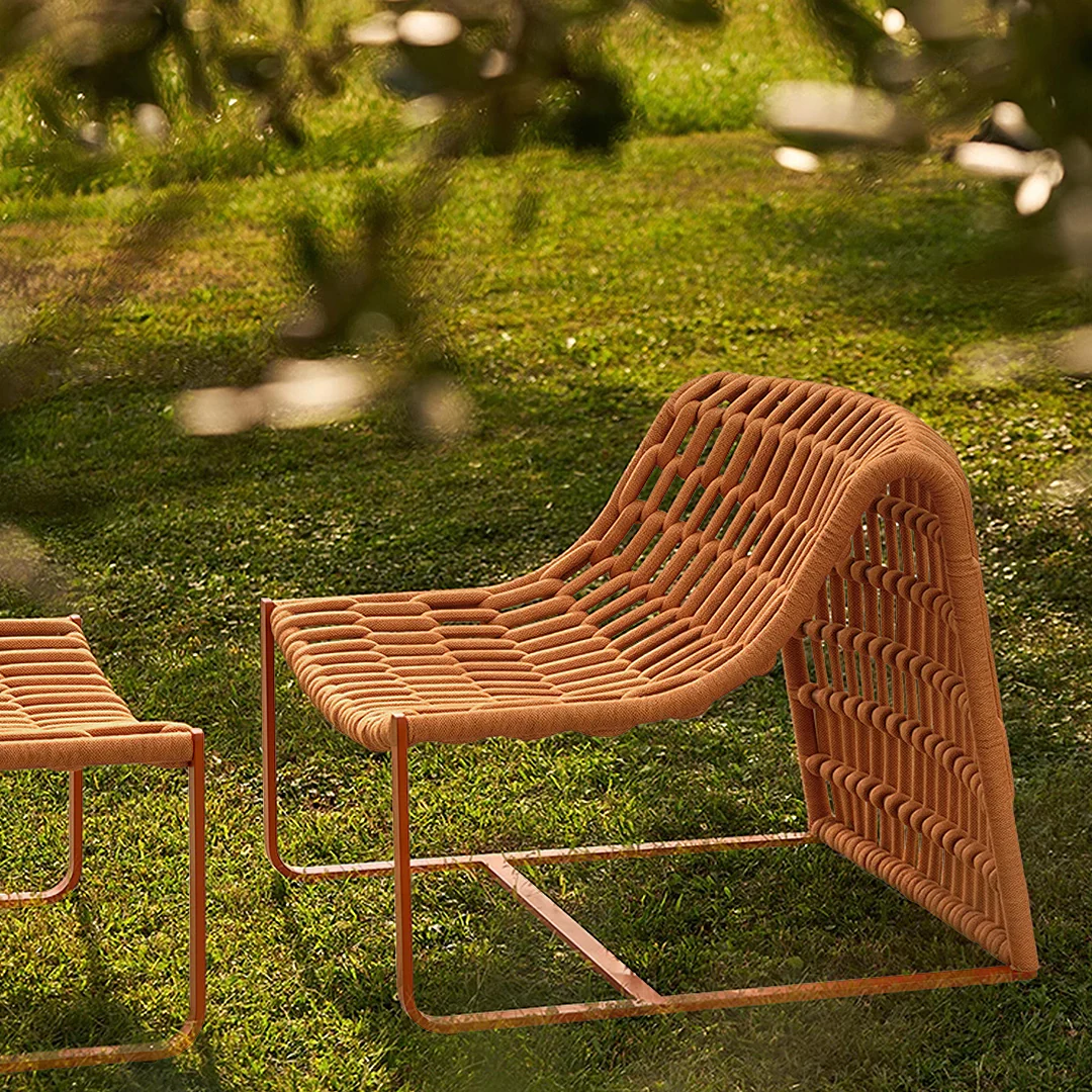 Figueroa Outdoor Lounge Chair With Footstool, Rattan - Image 3