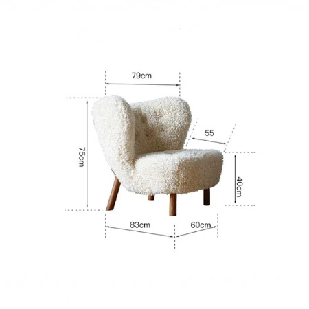 Fitz Lounge Chair, White - Image 7