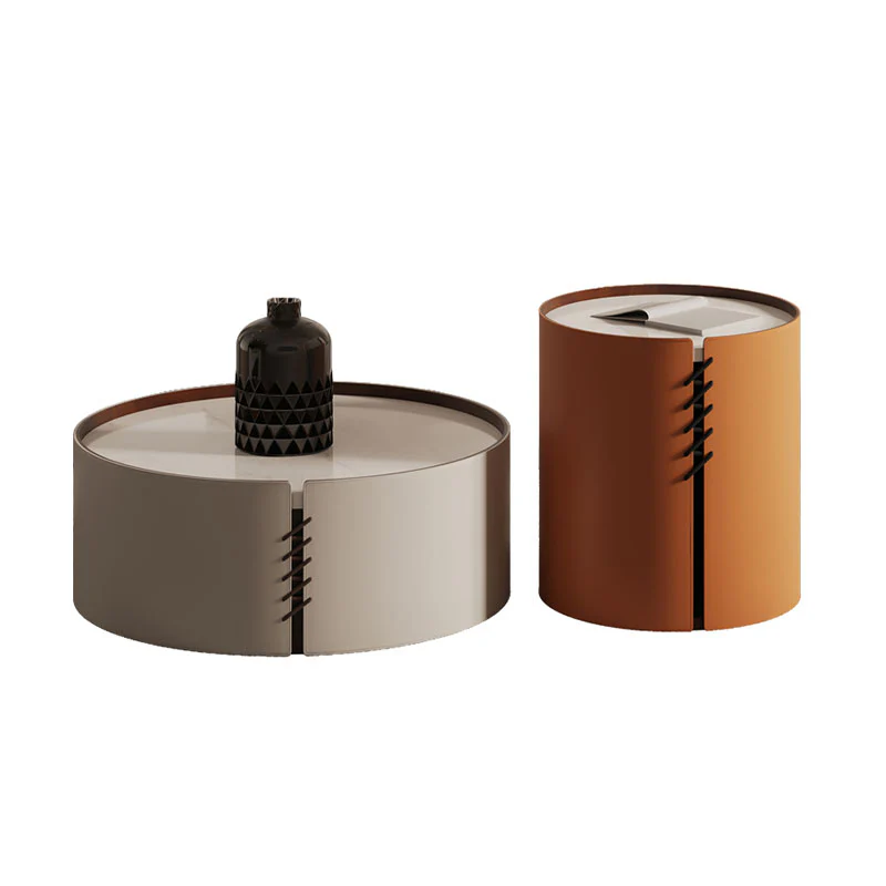 Flo Coffee Table Set, Orange & Grey - Image 2