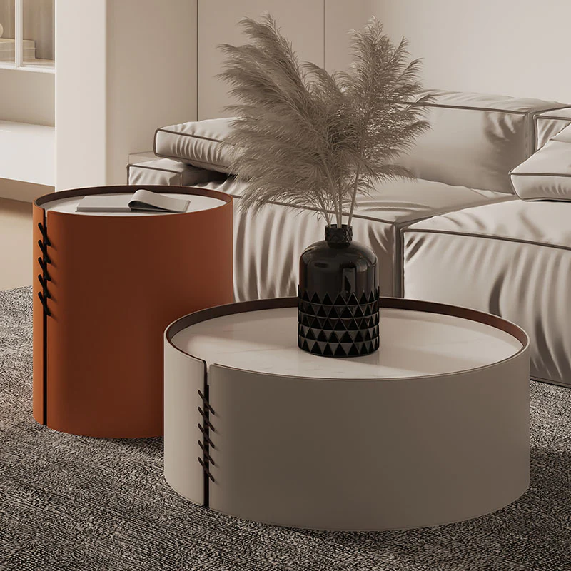 Flo Coffee Table Set, Orange & Grey - Image 4