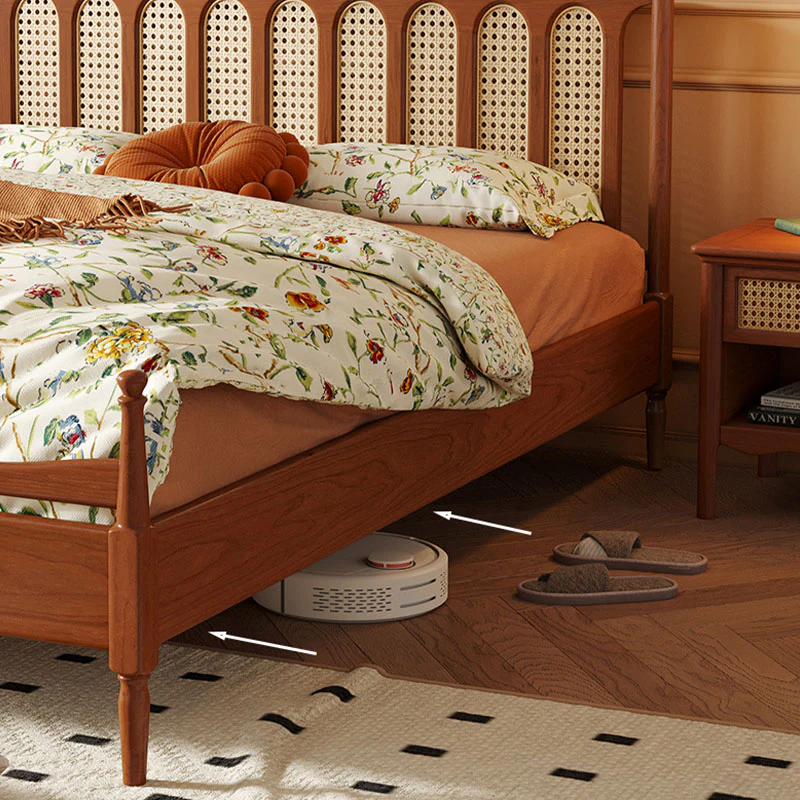 Flora King Size Bed, Cherry Wood - Image 4