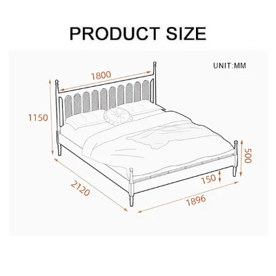 Flora King Size Bed, Cherry Wood - Image 6