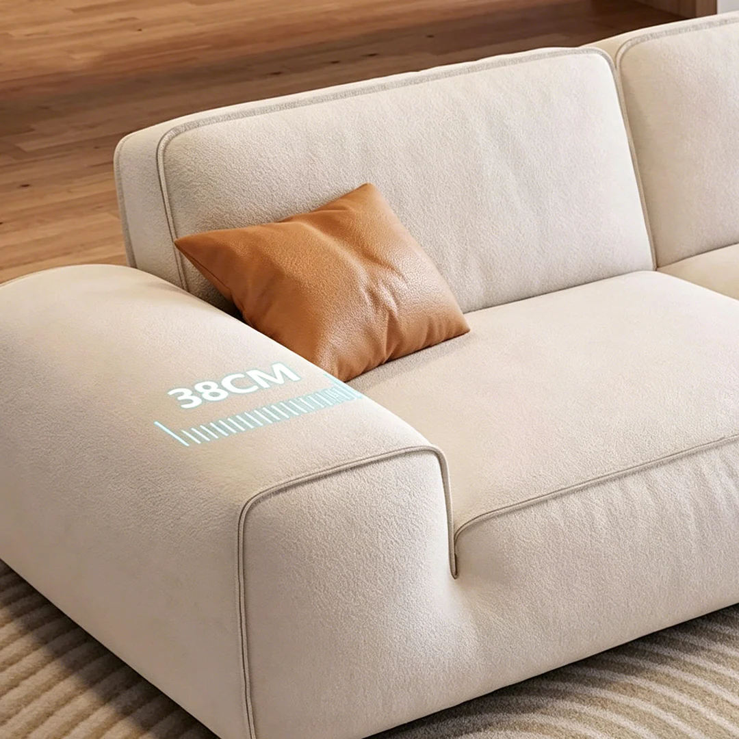 Freya Three Seater Corner Sofa, Suede - Image 6