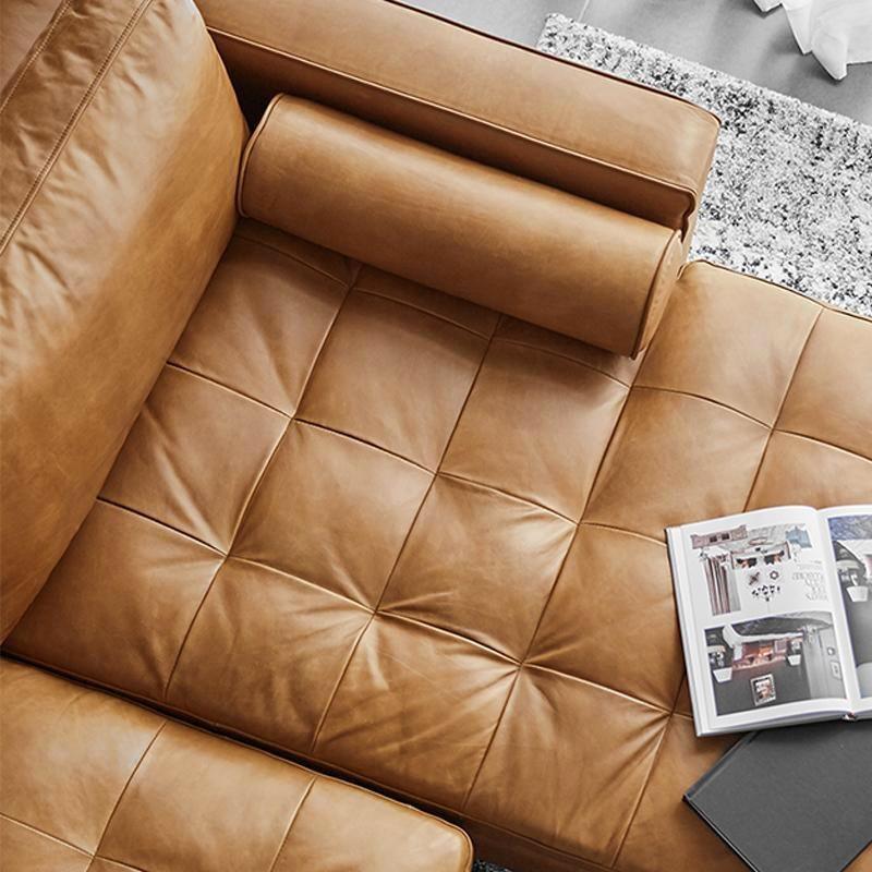 Fuller Brown Two Seater, Three Seater Sofa, Real Leather - Image 3