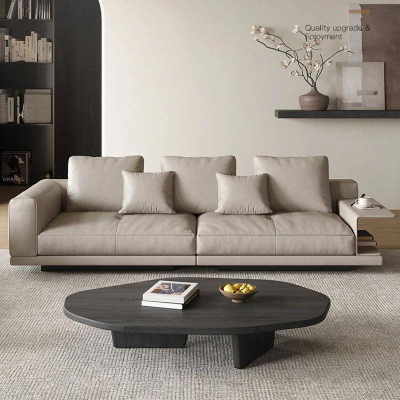 Gail Four Seater Sofa With Storage, Real Leather (Clearance) - Image 4