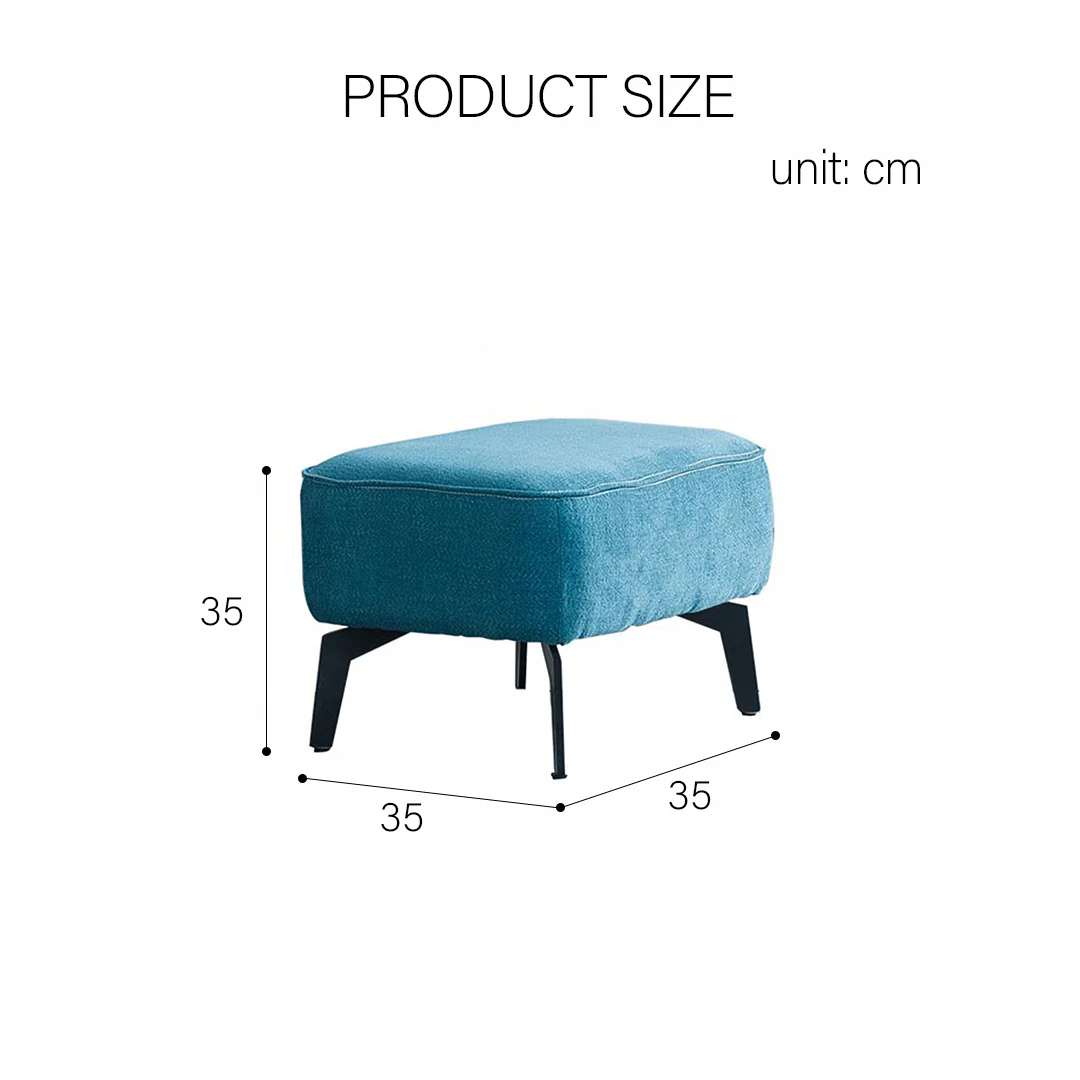 Gallo Swivel Lounge Chair With Footstool, Blue - Image 9
