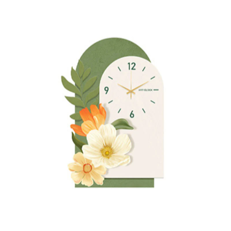Garden Style Flower Luminous Clock - Image 4