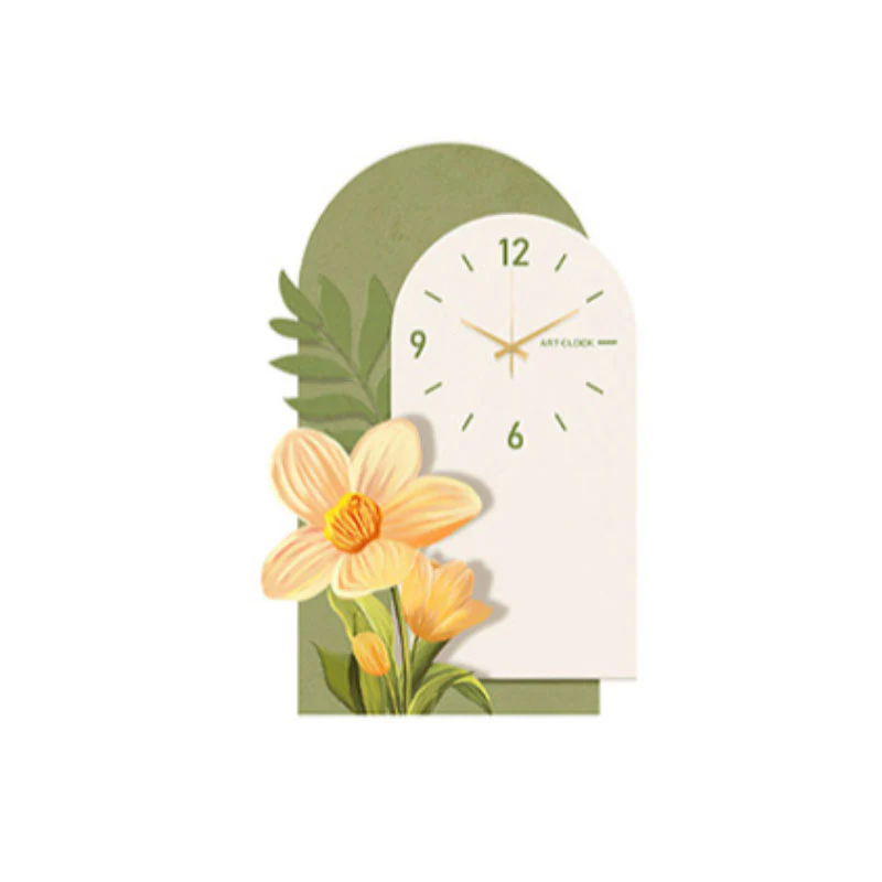 Garden Style Flower Luminous Clock - Image 5