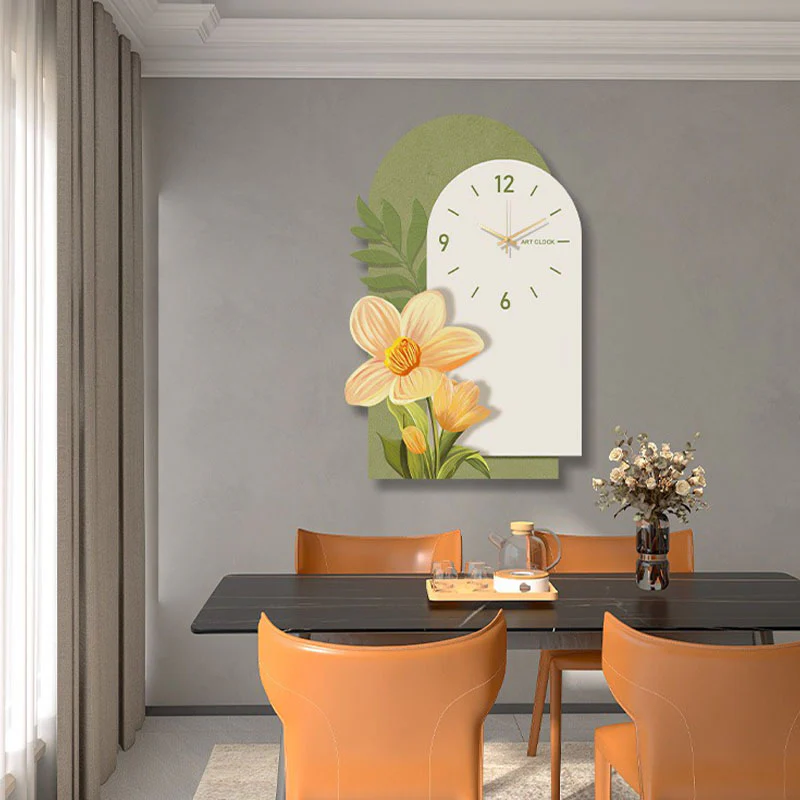 Garden Style Flower Luminous Clock - Image 6