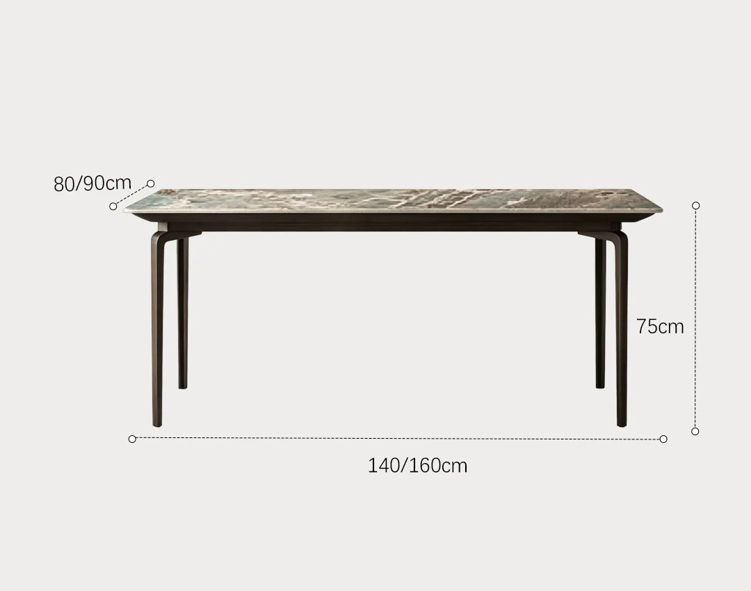 Gareth Dining Table, Marble & Carbon Steel - Image 6