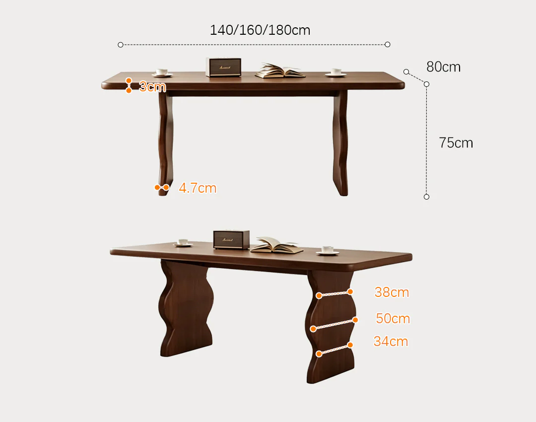 Gavin Dining Table, Walnut & Ash Wood - Image 10