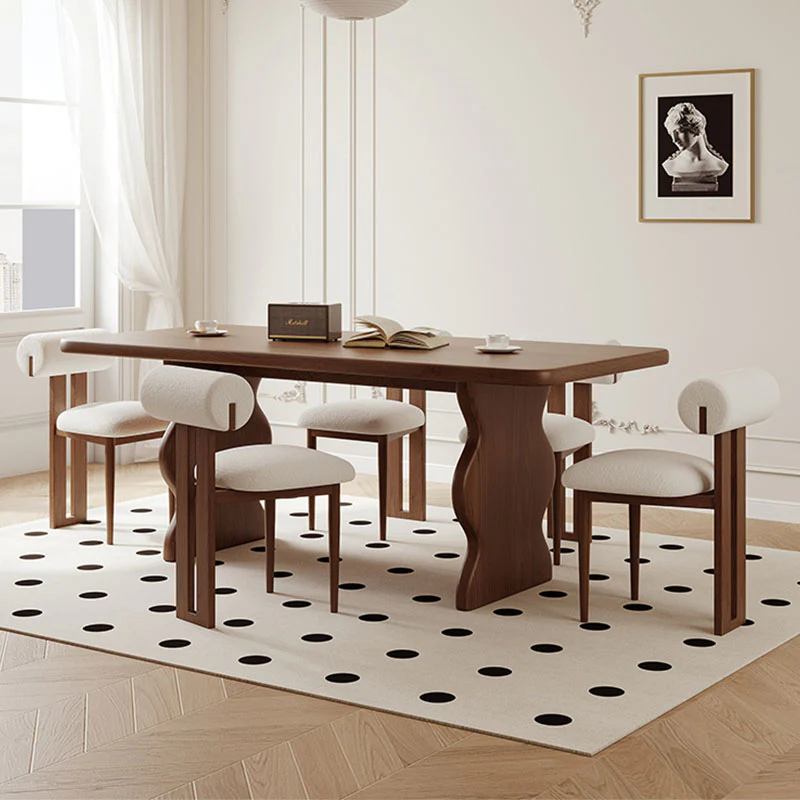 Gavin Dining Table, Walnut & Ash Wood - Image 2