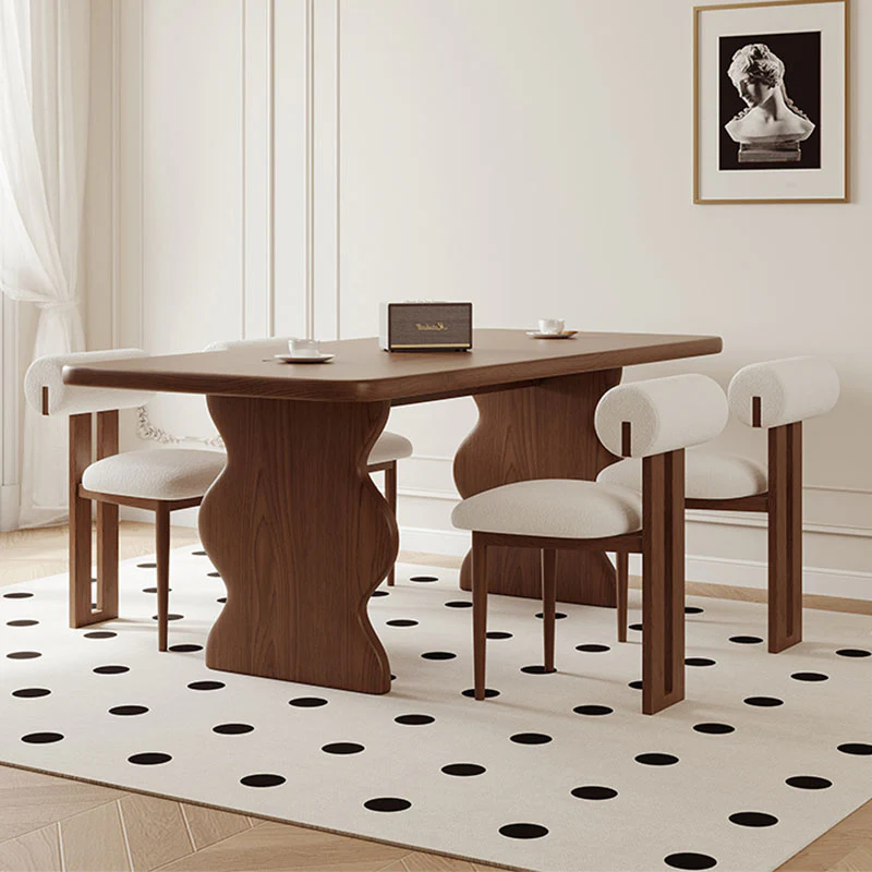 Gavin Dining Table, Walnut & Ash Wood - Image 4
