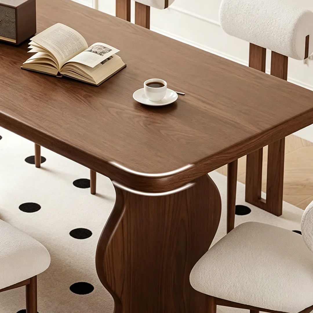 Gavin Dining Table, Walnut & Ash Wood - Image 5