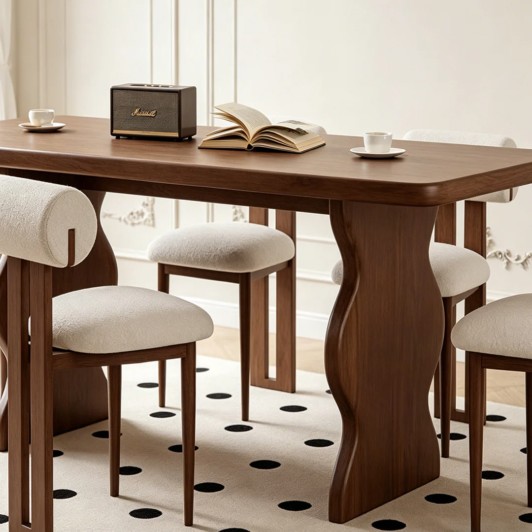 Gavin Dining Table, Walnut & Ash Wood - Image 6