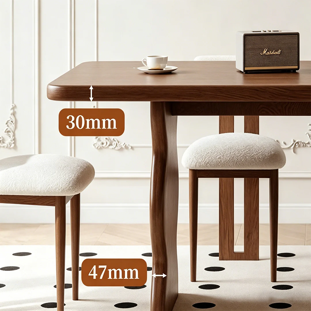 Gavin Dining Table, Walnut & Ash Wood - Image 9