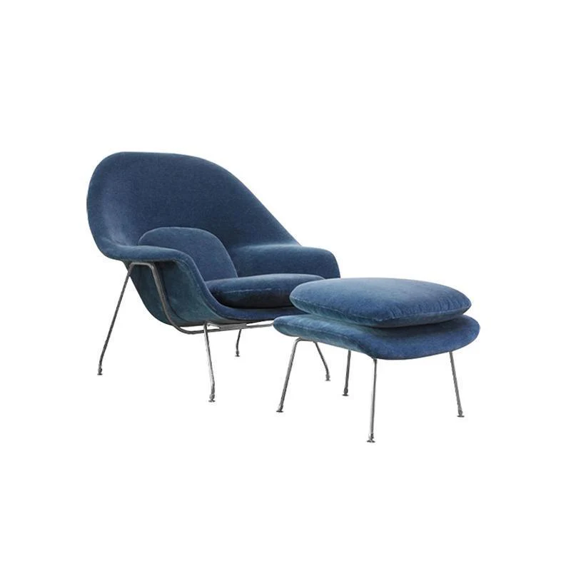George Womb Chair And Footstool, Armchair - Image 3