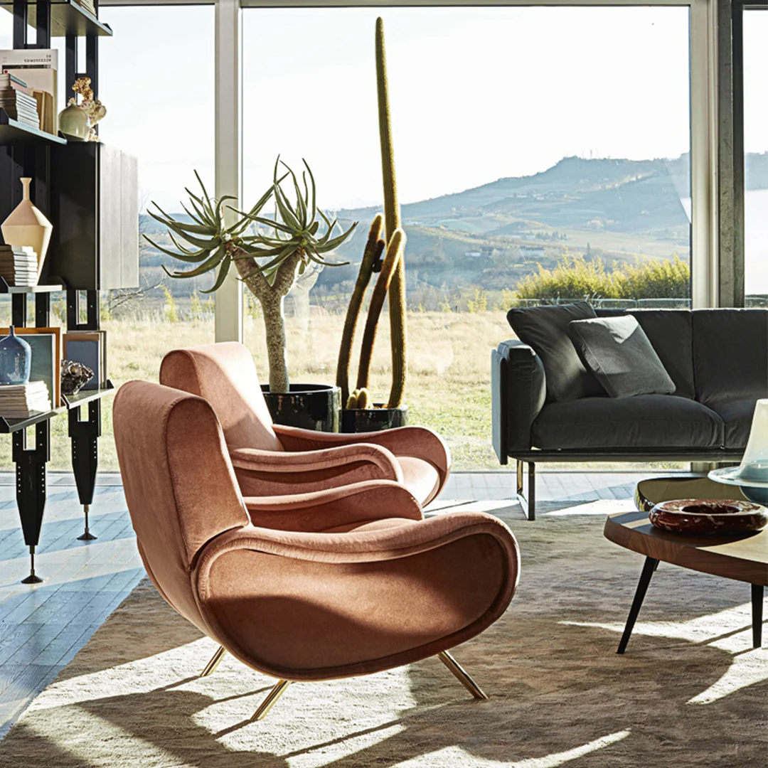 Georgios Lounge Chairs/ Armchair, Linen - Image 4