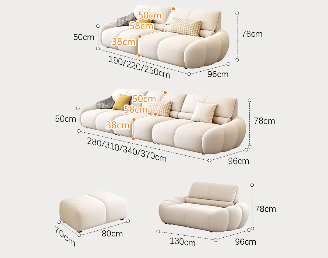 Gia Round Three Seater Sofa - Image 8