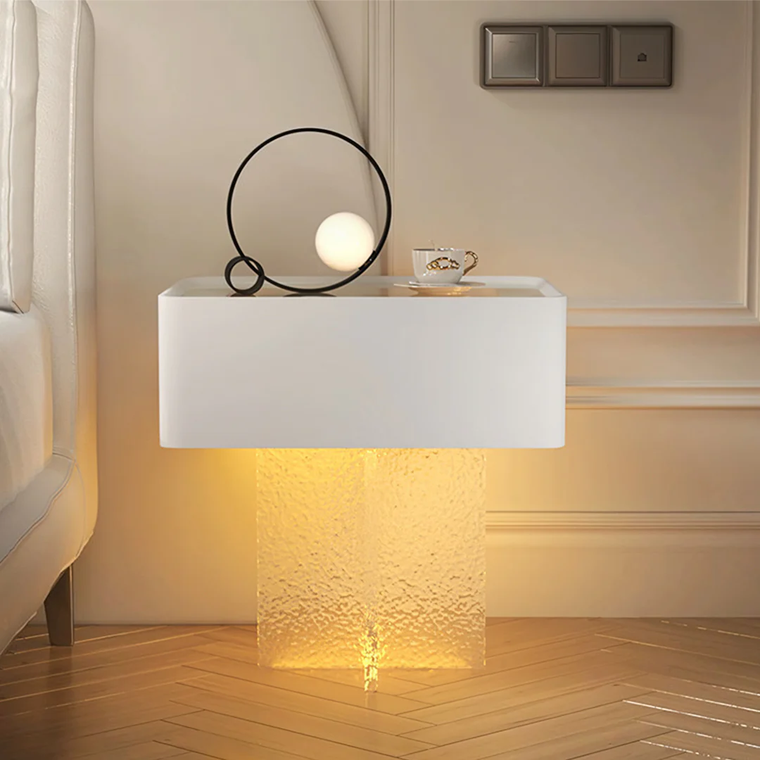 Gibbons Bedside Table With Storage & Light Strip - Image 3