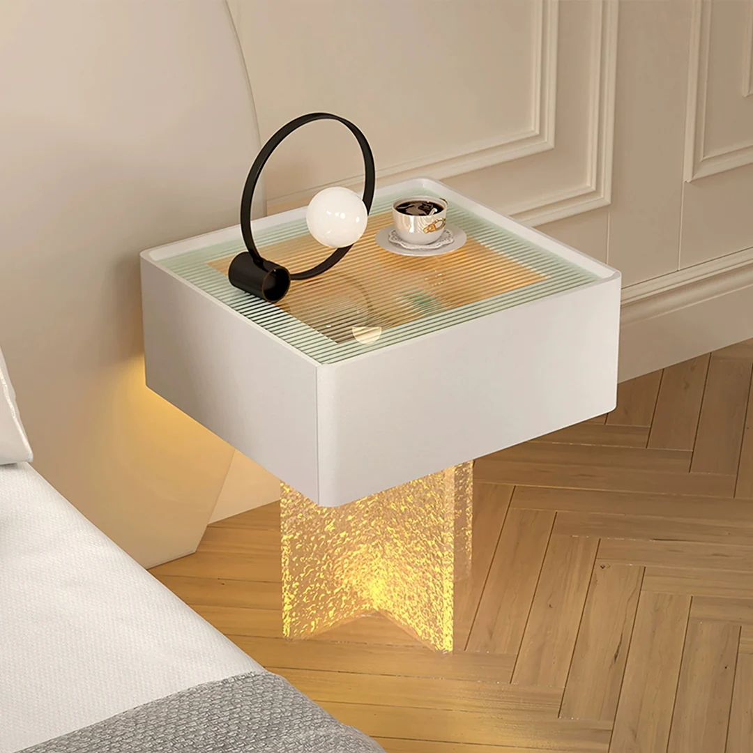 Gibbons Bedside Table With Storage & Light Strip - Image 5