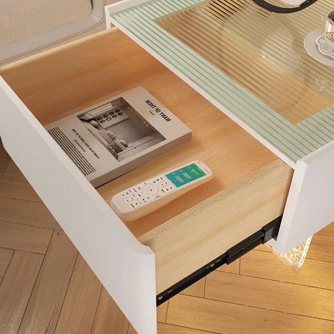 Gibbons Bedside Table With Storage & Light Strip - Image 8