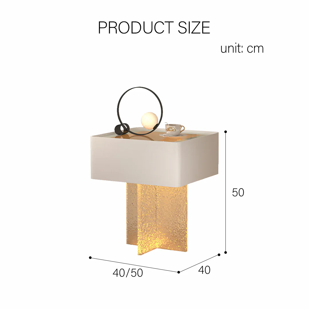 Gibbons Bedside Table With Storage & Light Strip - Image 9